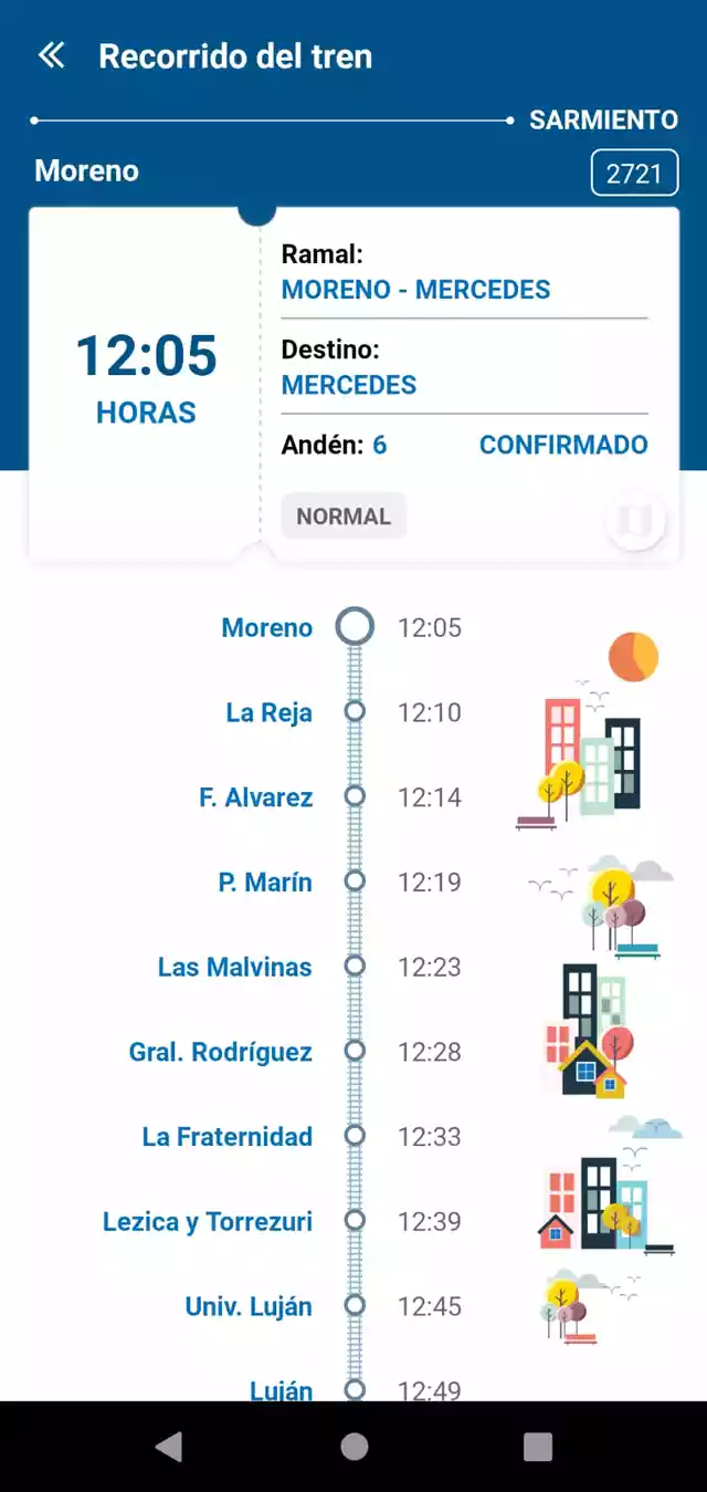 Seguimiento de trenes en tiempo real con la app Trenes Argentinos